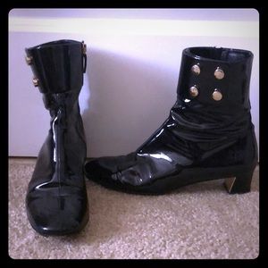 GUCCI Patent Leather Cuffed Boot